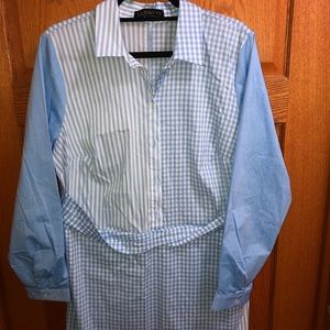 ELOQUII checkered and striped dress